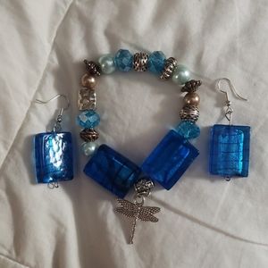 Dragonfly blue 2pc set